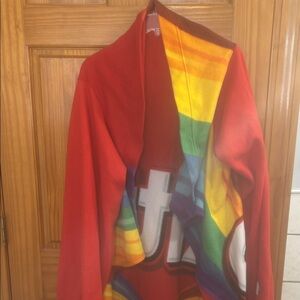 Skittles wearable Colorful Rainbow Graphic Snuggie blanket
